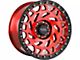 Off-Road Monster M50 Candy Red with Black Ring Wheel; 20x9.5; -12mm Offset (05-10 Jeep Grand Cherokee WK)