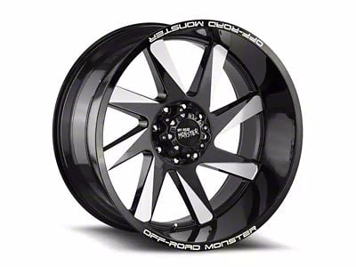 Off-Road Monster M80 Flat Black Milled Wheel; 20x10; -19mm Offset (11-21 Jeep Grand Cherokee WK2)