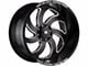 Off-Road Monster M07 Flat Black Milled 6-Lug Wheel; 20x10; -19mm Offset (16-23 Tacoma)