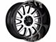 Off-Road Monster M17 Gloss Black Machined 6-Lug Wheel; 17x9; 0mm Offset (16-23 Tacoma)