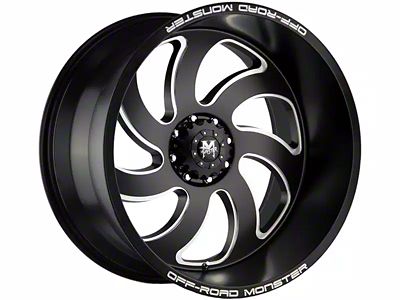 Off-Road Monster M07 Flat Black Milled 6-Lug Wheel; 20x10; -19mm Offset (17-24 Titan)