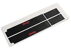 Jeep Licensed by RedRock Carbon Fiber Door Sill Decal; Red (20-24 Jeep Gladiator JT)