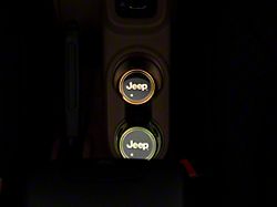 Jeep Licensed by RedRock Color Changing LED Cup Holder with Jeep Logo (20-24 Jeep Gladiator JT)