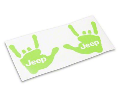 Jeep Licensed by RedRock Jeep Metal Decal; Lime (20-24 Jeep Gladiator JT)