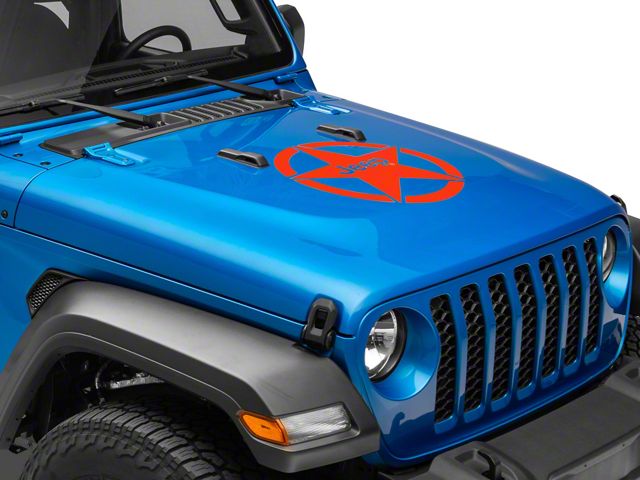 Jeep Licensed by RedRock Jeep Star Accent Decal; Red (20-24 Jeep Gladiator JT)