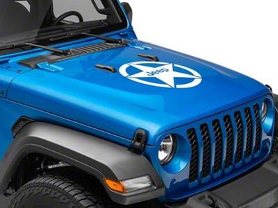 Jeep Licensed by RedRock Jeep Star Accent Decal; White (20-25 Jeep Gladiator JT)