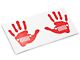 Jeep Licensed by RedRock Jeep Wave Grille Decal; Red (20-24 Jeep Gladiator JT)