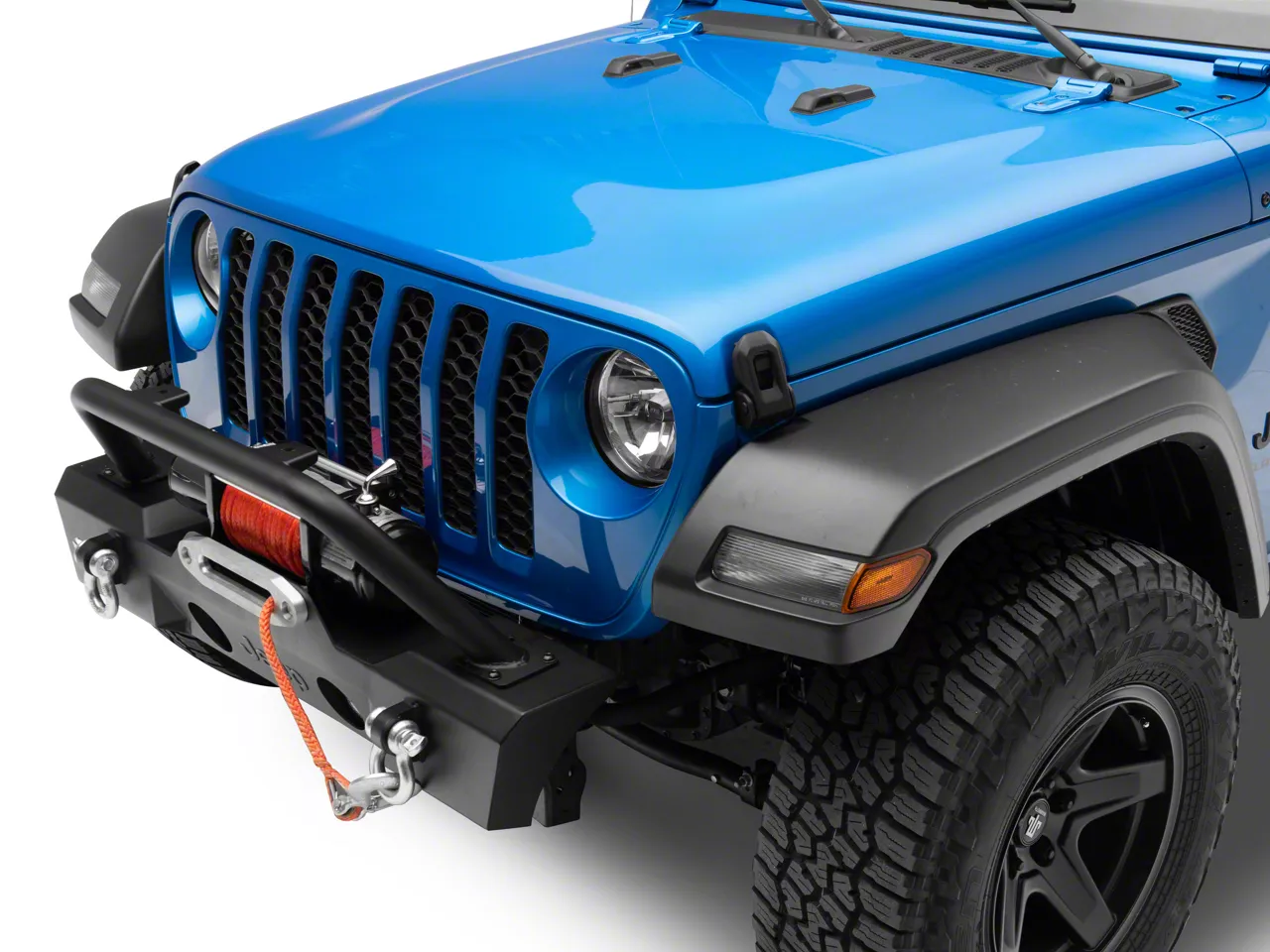 Jeep Licensed by RedRock Jeep Gladiator Stubby Front Winch Bumper with ...