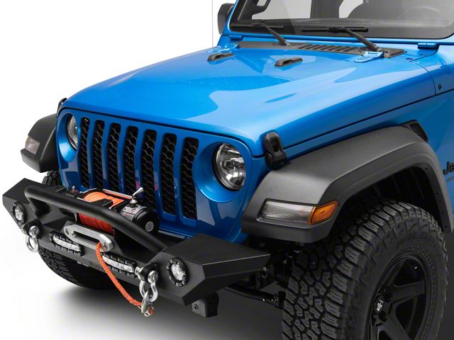 Jeep Licensed by RedRock Trail Force HD Front Bumper with LED Lights and Jeep Logo (20-24 Jeep Gladiator JT)