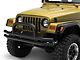 Jeep Licensed by RedRock Double Tubular Front Bumper with Classic Over-Rider Hoop and Jeep Logo; Textured Black (87-06 Jeep Wrangler YJ & TJ)