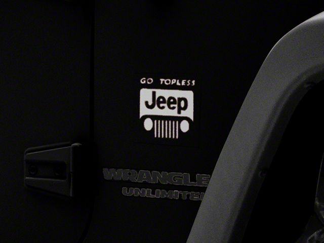 Jeep Licensed by RedRock Go Topless Jeep Decal; Pink (87-18 Jeep Wrangler YJ, TJ & JK)