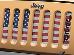 Jeep Licensed by RedRock Grille Insert; American Flag (07-18 Jeep Wrangler JK)