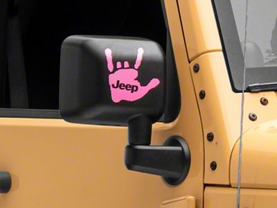 Jeep Licensed by RedRock Jeep Metal Decal; Pink (87-18 Wrangler YJ, TJ & JK)