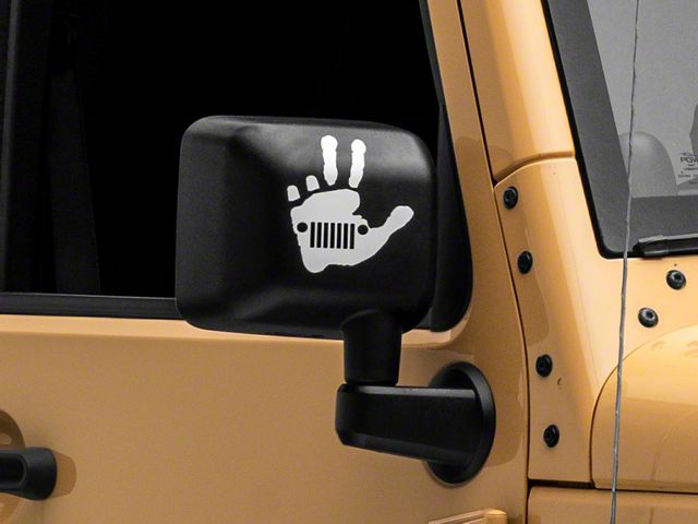 Jeep Licensed by RedRock Jeep Peace Grille Decal; White (87-18 Wrangler YJ, TJ & JK)