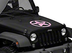 Jeep Licensed by RedRock Jeep Star Accent Decal; Pink (87-18 Jeep Wrangler YJ, TJ & JK)