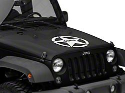 Jeep Licensed by RedRock Jeep Star Accent Decal; White (87-18 Jeep Wrangler YJ, TJ & JK)