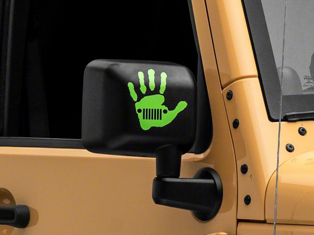 Jeep Licensed by RedRock Jeep Wave Grille Decal; Lime (87-18 Wrangler YJ, TJ & JK)