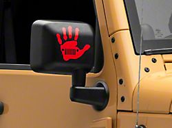 Jeep Licensed by RedRock Jeep Wave Grille Decal; Red (87-18 Wrangler YJ, TJ & JK)
