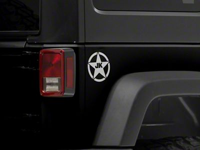 Jeep Licensed by RedRock JK Star Accent Decal; Silver (07-18 Jeep Wrangler JK)