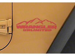 Jeep Licensed by RedRock Mountain Wrangler Unlimited Decal; Red (87-18 Jeep Wrangler YJ, TJ & JK)