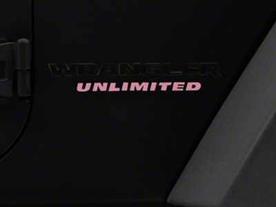 Jeep Licensed by RedRock Unlimited Side Decal; Pink (87-18 Jeep Wrangler YJ, TJ & JK)