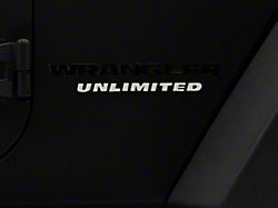 Jeep Licensed by RedRock Unlimited Side Decal; Silver (87-18 Jeep Wrangler YJ, TJ & JK)