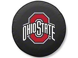 Ohio State University Spare Tire Cover; Black (66-18 Jeep CJ5, CJ7, Wrangler YJ, TJ & JK)