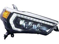 OLM Infinite Series LED Headlights with White DRL; Black Housing; Clear Lens (14-20 4Runner)