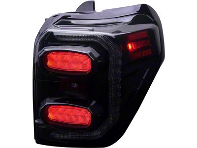 OLM Infinite Series LED Tail Lights; Black Housing; Smoked Lens (10-24 4Runner)