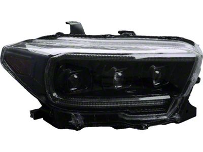 OLM Infinite Series LED Headlights with White DRL; Black Housing; Clear Lens (16-23 Tacoma)
