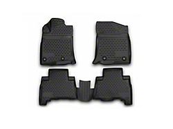 OMAC All Weather Molded 3D Front and Rear Floor Liners; Black (10-18 4Runner)