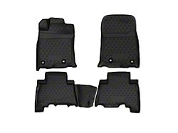 OMAC All Weather Molded 3D Front and Rear Floor Liners; Black (14-24 4Runner)