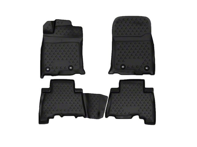 OMAC All Weather Molded 3D Front and Rear Floor Liners; Black (14-24 4Runner)