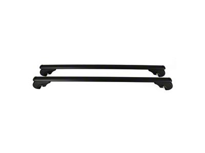 OMAC Lockable Roof Rack Cross Bars; Black (10-24 4Runner)