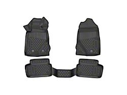 OMAC All Weather Molded 3D Front and Rear Floor Liners; Black (21-25 Bronco 2-Door)