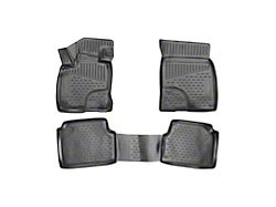 OMAC All Weather Molded 3D Front and Rear Floor Liners; Black (21-24 Bronco Sport)