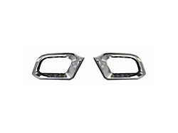 OMAC Fog Light Bezel Covers; Silver (14-23 Jeep Cherokee KL)