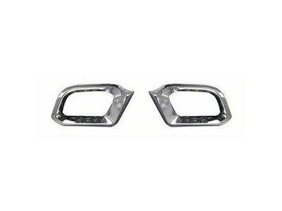 OMAC Fog Light Bezel Covers; Silver (14-23 Jeep Cherokee KL)