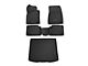 OMAC All Weather Molded 3D Front, Rear and Cargo Floor Liners; Black (14-21 Jeep Grand Cherokee WK2)