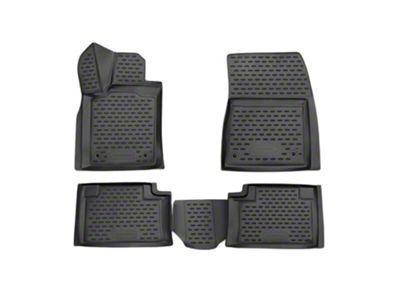 OMAC All Weather Molded 3D Front and Rear Floor Liners; Black (11-13 Jeep Grand Cherokee WK2)