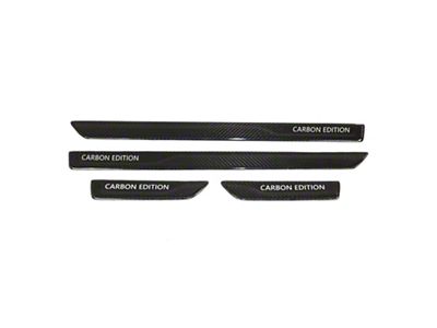 OMAC Door Sill Scuff Plates; Carbon Edition (11-21 Jeep Grand Cherokee WK2)