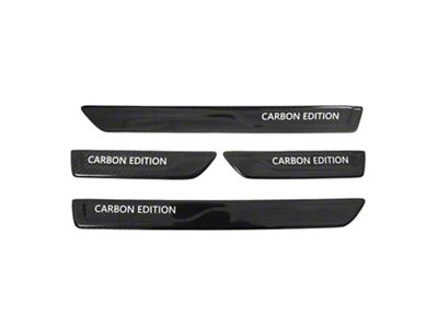 OMAC Door Sill Scuff Plates; Carbon Edition (11-21 Jeep Grand Cherokee WK2)