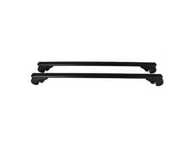 OMAC Lockable Roof Rack Cross Bars; Black (05-10 Jeep Grand Cherokee WK)