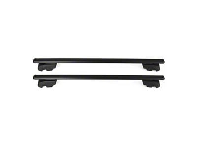 OMAC Lockable Roof Rack Cross Bars; Black (22-24 Jeep Grand Cherokee WL)