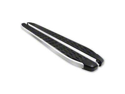 OMAC Nerf Side Step Running Boards; Black/Silver (05-10 Jeep Grand Cherokee WK)