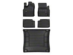 OMAC Premium 3D Front, Rear and Cargo Floor Liners; Black (11-21 Jeep Grand Cherokee WK2)