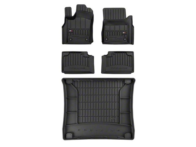 OMAC Premium 3D Front, Rear and Cargo Floor Liners; Black (11-21 Jeep Grand Cherokee WK2)