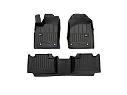 OMAC Premium 3D Front and Rear Floor Liners; Black (16-21 Jeep Grand Cherokee WK2)