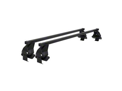 OMAC Smooth Roof Rack Cross Bars; Black (11-21 Jeep Grand Cherokee WK2)