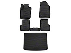 OMAC All Weather Molded 3D Front, Rear and Cargo Floor Liners; Black (15-23 Jeep Renegade BU)